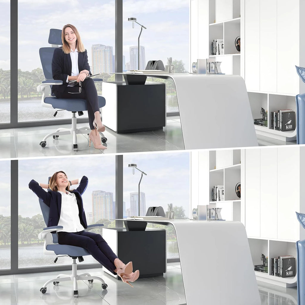 AeroFlex Pro Ergonomic Office Chair – Adjustable Headrest & Lumbar Support
