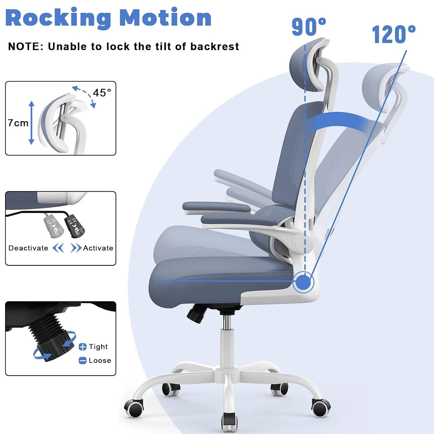 AeroFlex Pro Ergonomic Office Chair – Adjustable Headrest & Lumbar Support