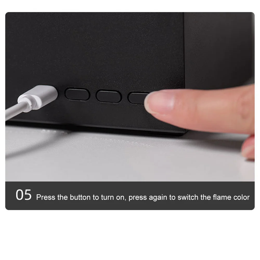 Aromatherapy Flame Humidifier (280ml / USB / LED)