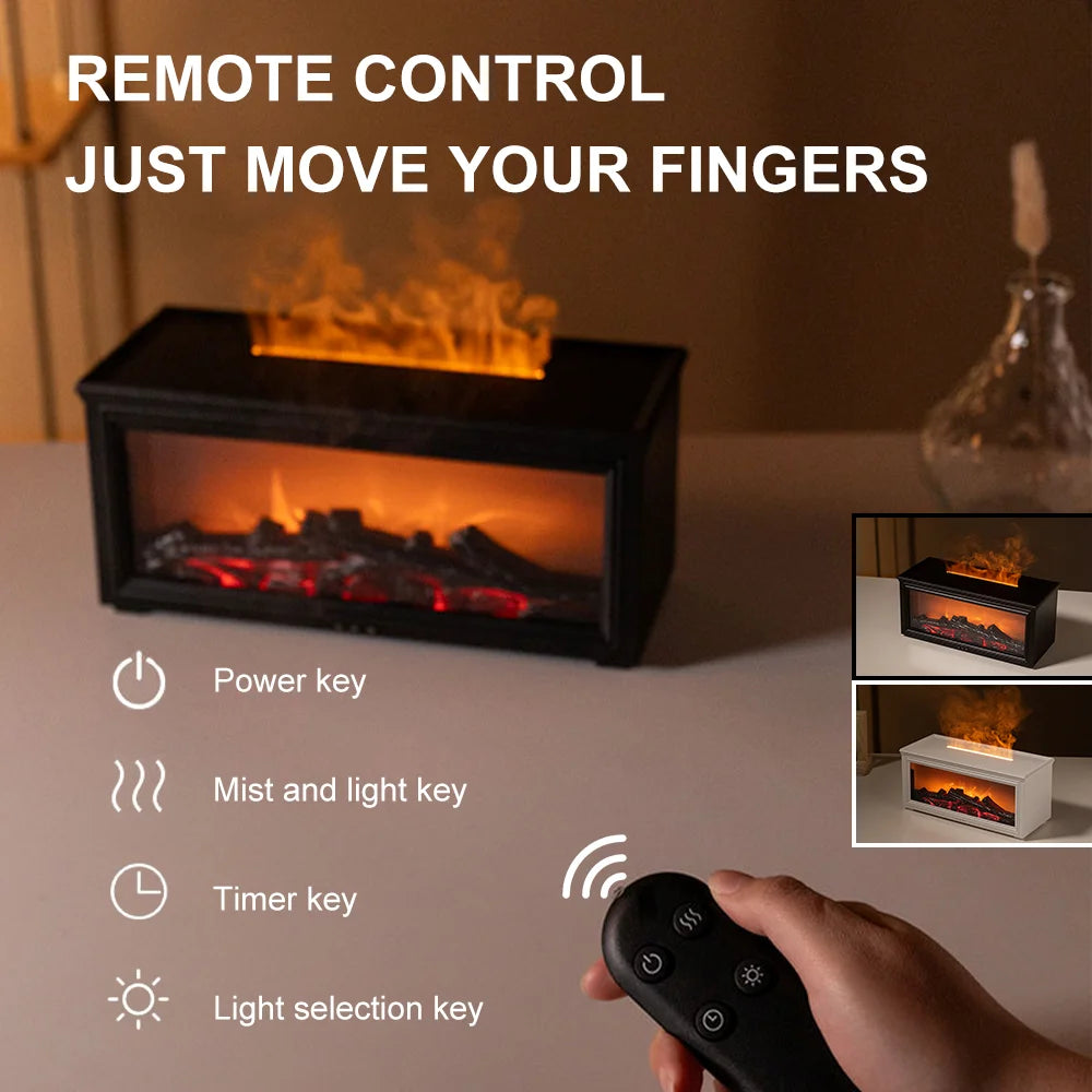 Aromatherapy Flame Humidifier (280ml / USB / LED)