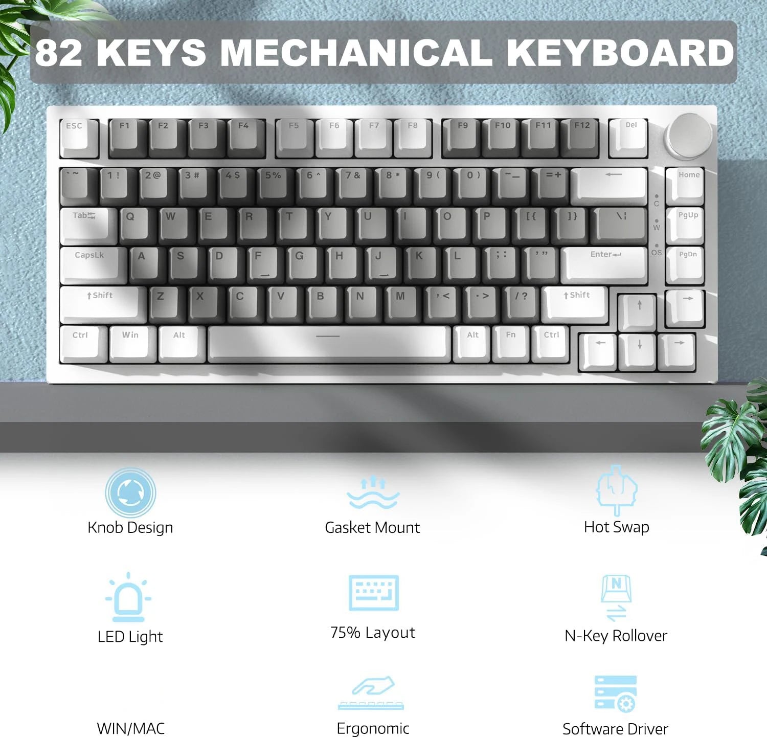 Ajazz 82-Key Mechanical Keyboard
