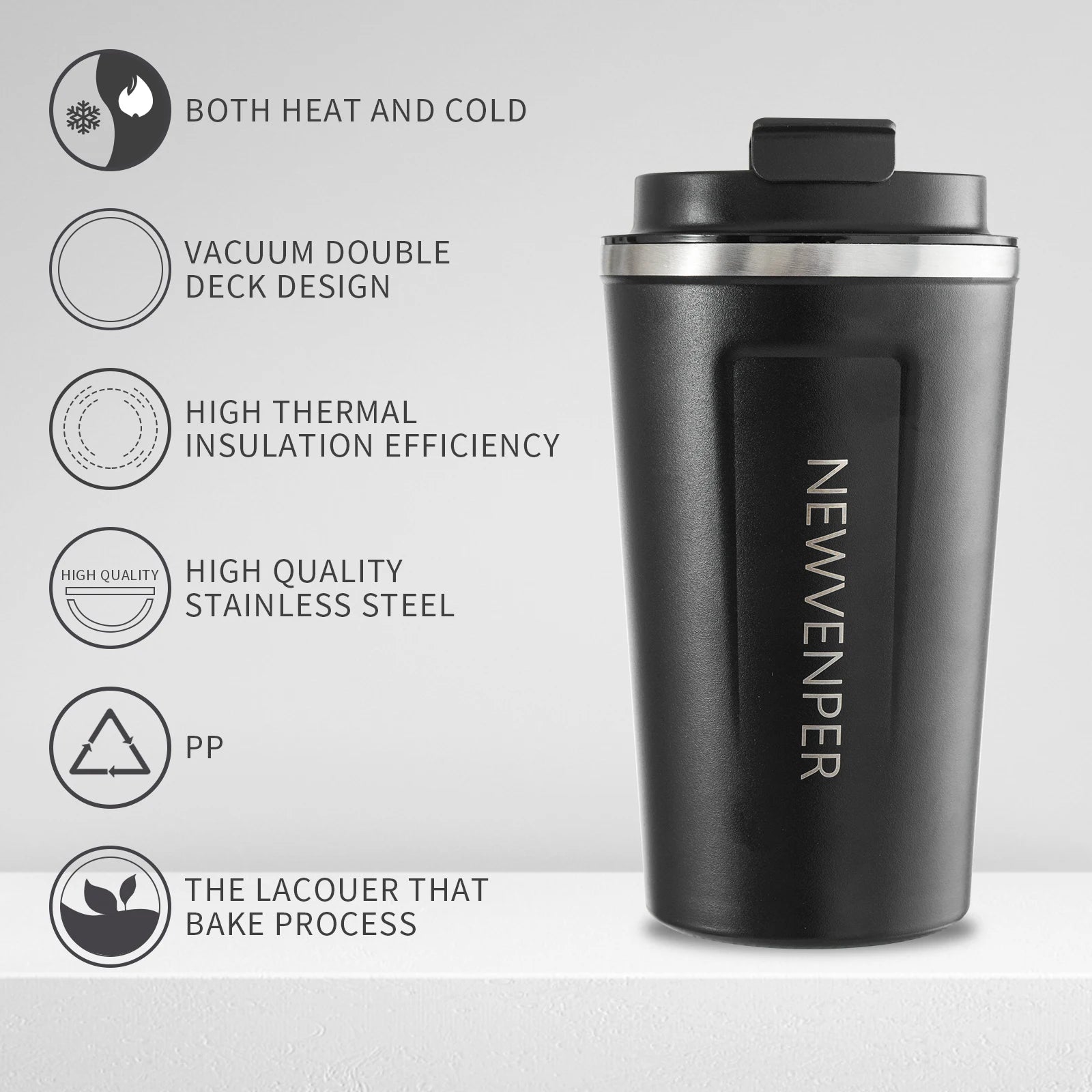 Stainless Steel Vacuum Flask – Double-Wall Insulated Bottle for Hot & Cold Drinks